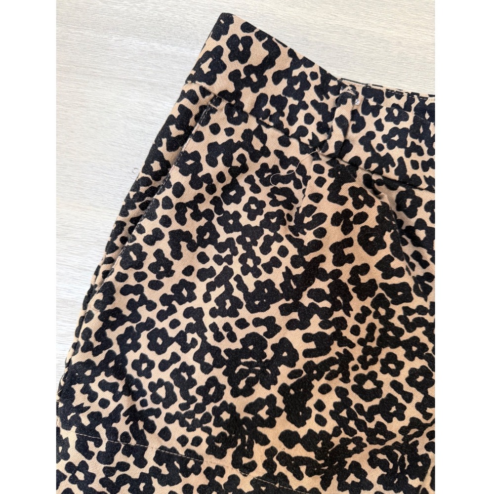 Banana Republic Ryan Fit Leopard Print Shorts Tan Black Animal Cotton Stretch 6 - Picture 2 of 8